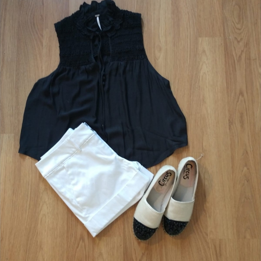 Free People Ruched Ruffle Tank Top - Picture 4 of 12